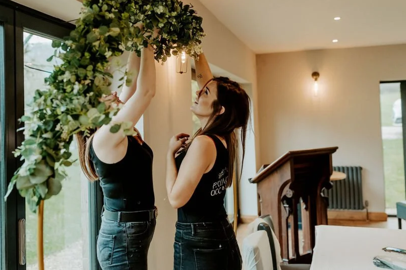 Princess occasions wedding styling and decor backdrop moongate in Leicestershire