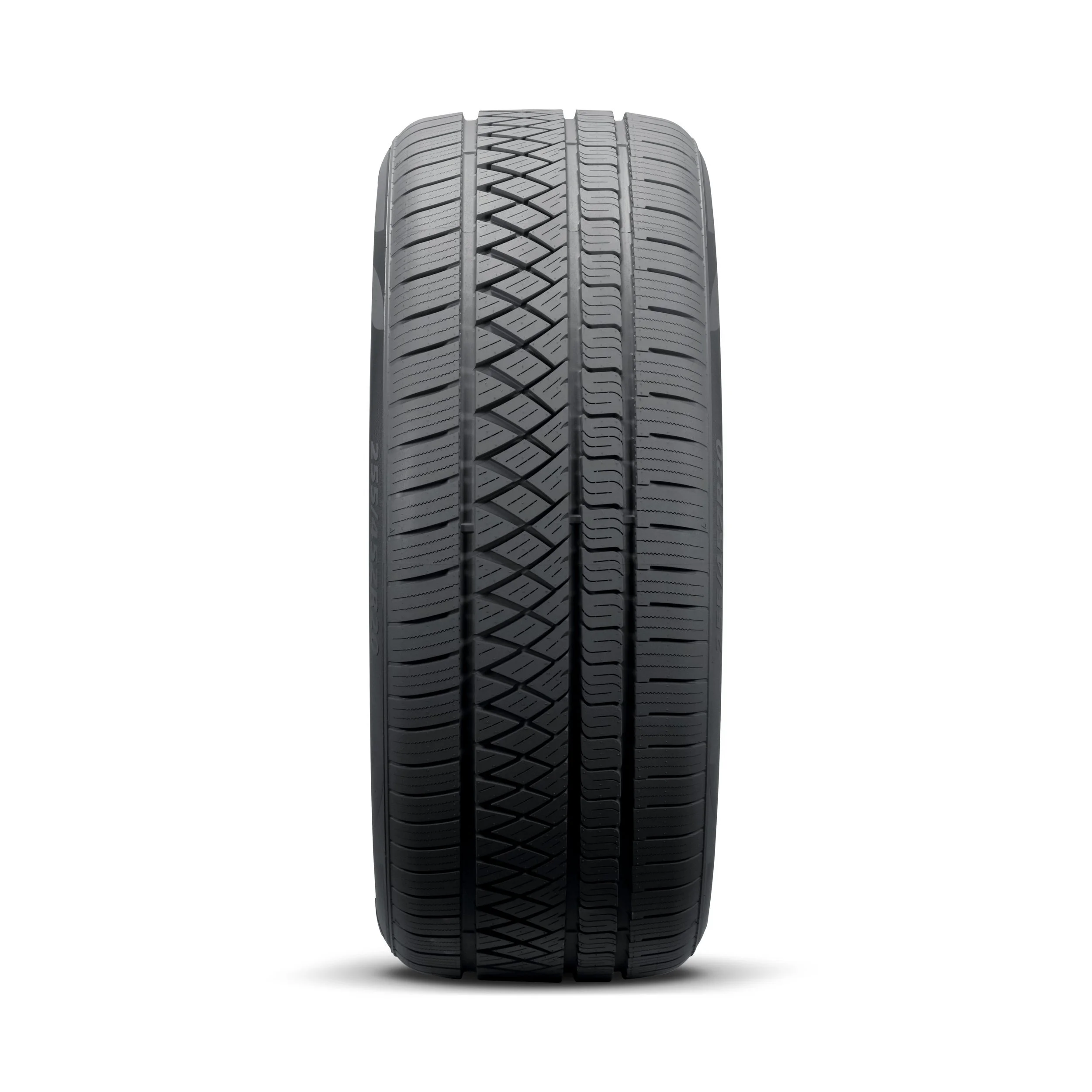 Atturo AZ810 tread, straight-on view of asymmetric all-weather tread pattern