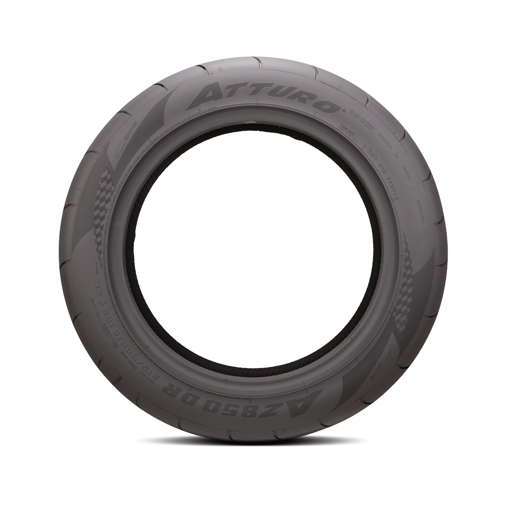 360-degree spin of Atturo AZ850 DR 315/40R18 tire sidewall on white background – 360 tire photography