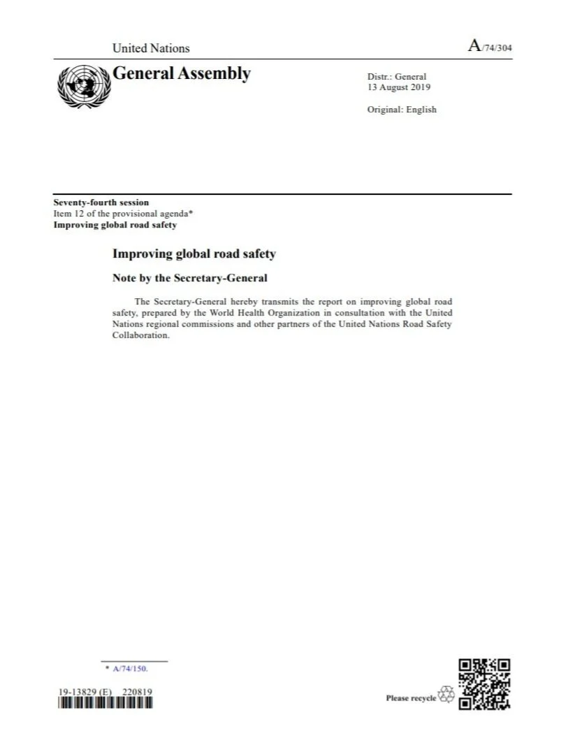 Improving Global Road Safety