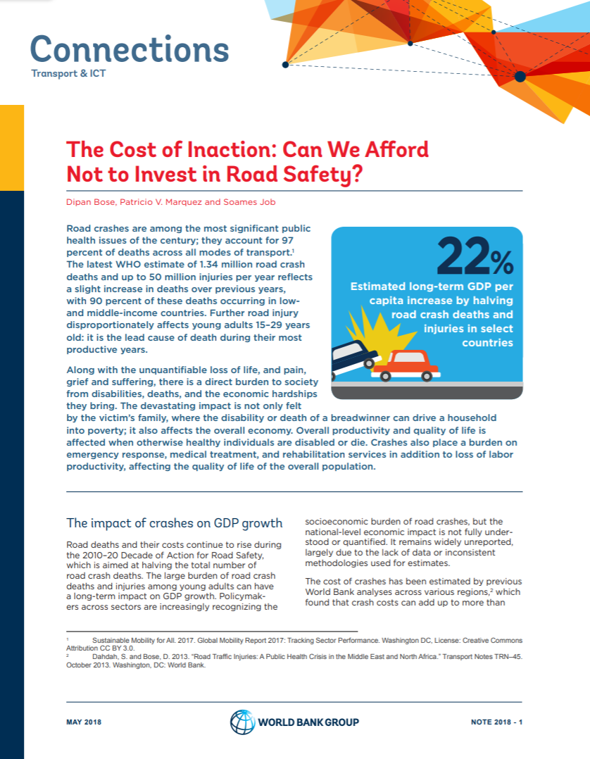 The Cost of Inaction: Can We Afford Not to Invest in Road Safety