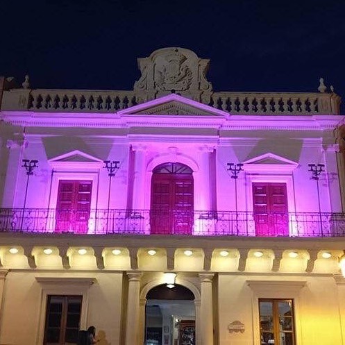 Our club lit in pink to raise more knowledge on the month dedicated to cancer awareness. 💕🎀 #PinkOctober #cancer