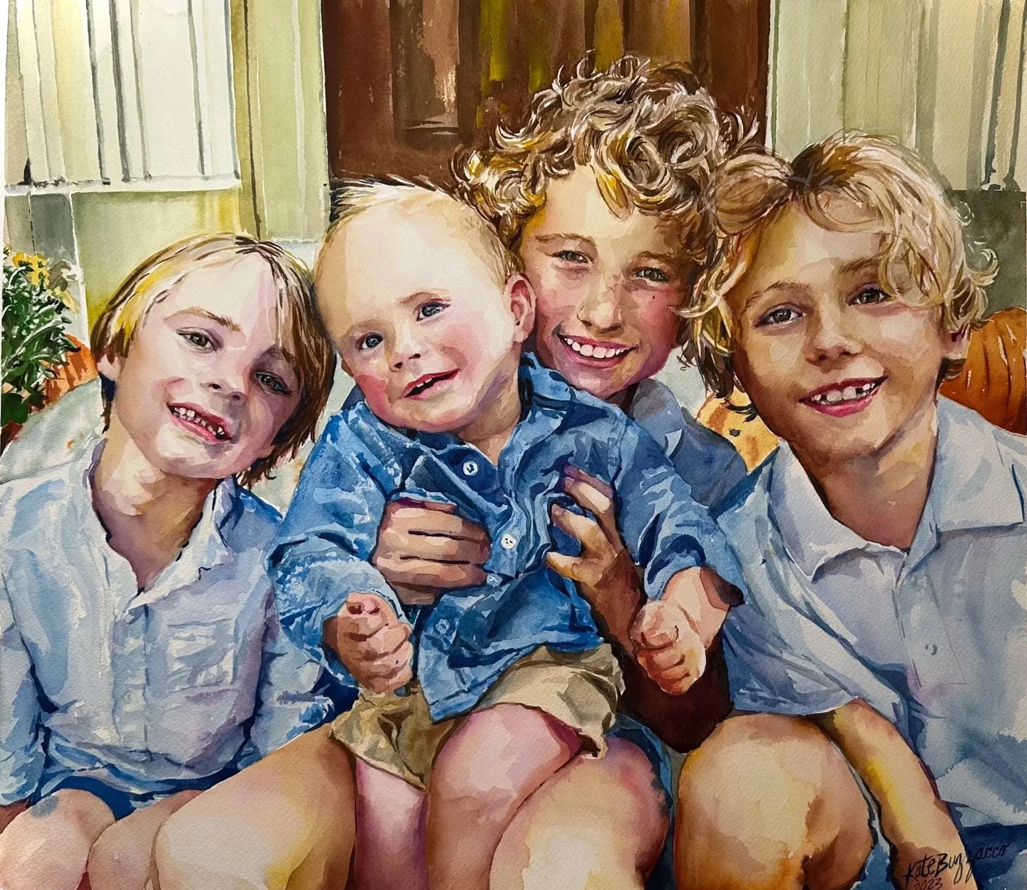Thank you @davvygirl for asking me to paint these beautiful boys. Paintings make great gifts!