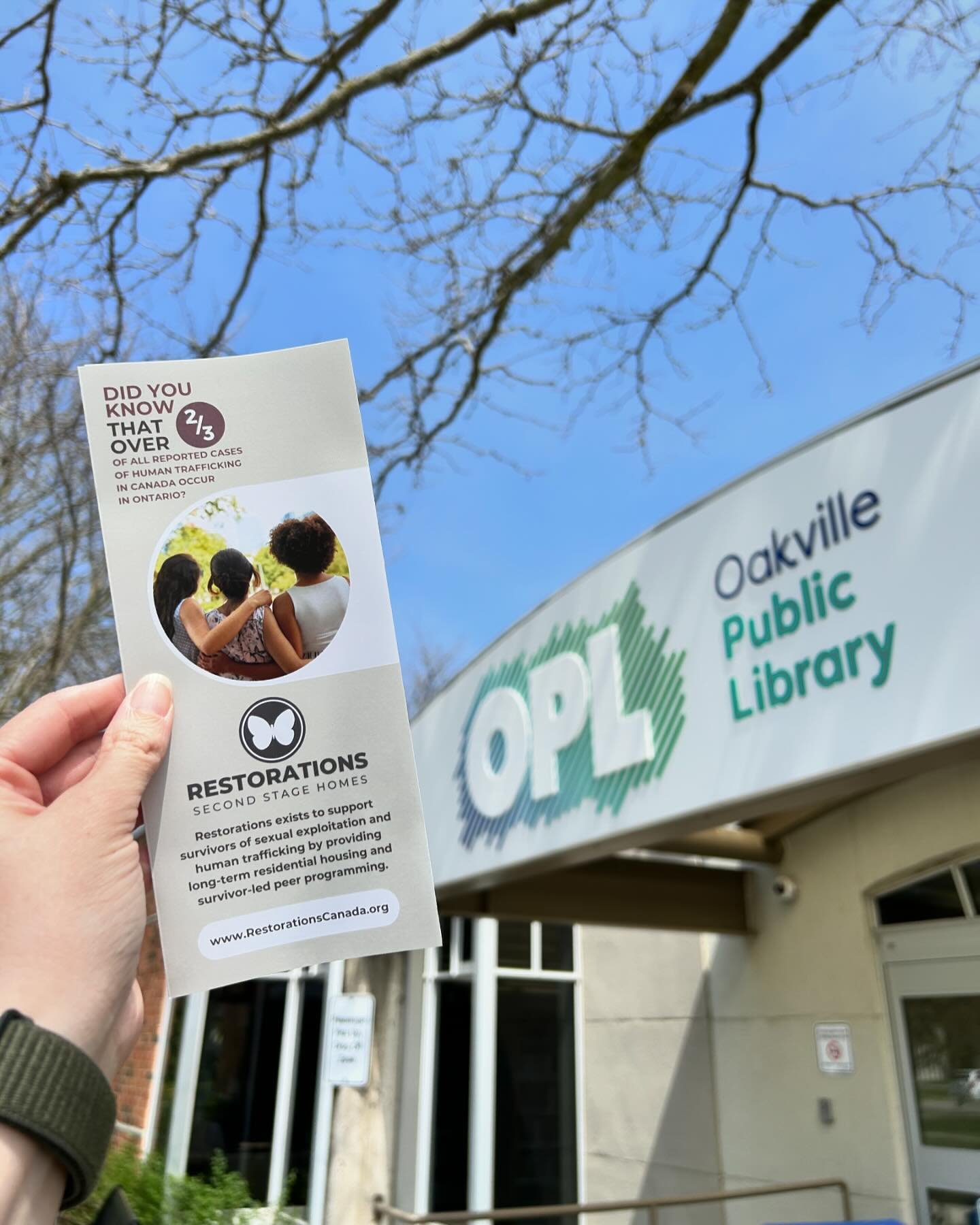 Coming soon to @oakvillelibrary!&nbsp;

Oakville Public Library has requested Restorations brochures to place in their branches. We were happy to provide - to raise awareness of #humantrafficking in @regionofhalton and to share about our residential 