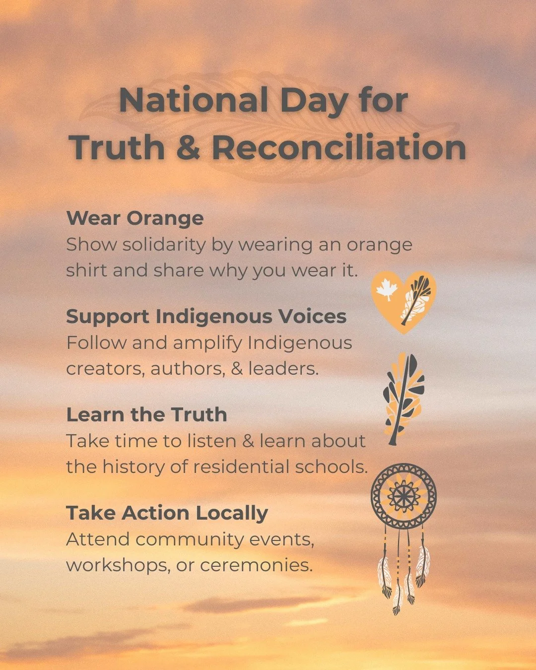 🧡 National Day for Truth and Reconciliation 🧡

Today, we pause to honour the survivors of residential schools, their families, and the children who never returned home. We acknowledge the lasting trauma caused by colonial systems and recognize the 