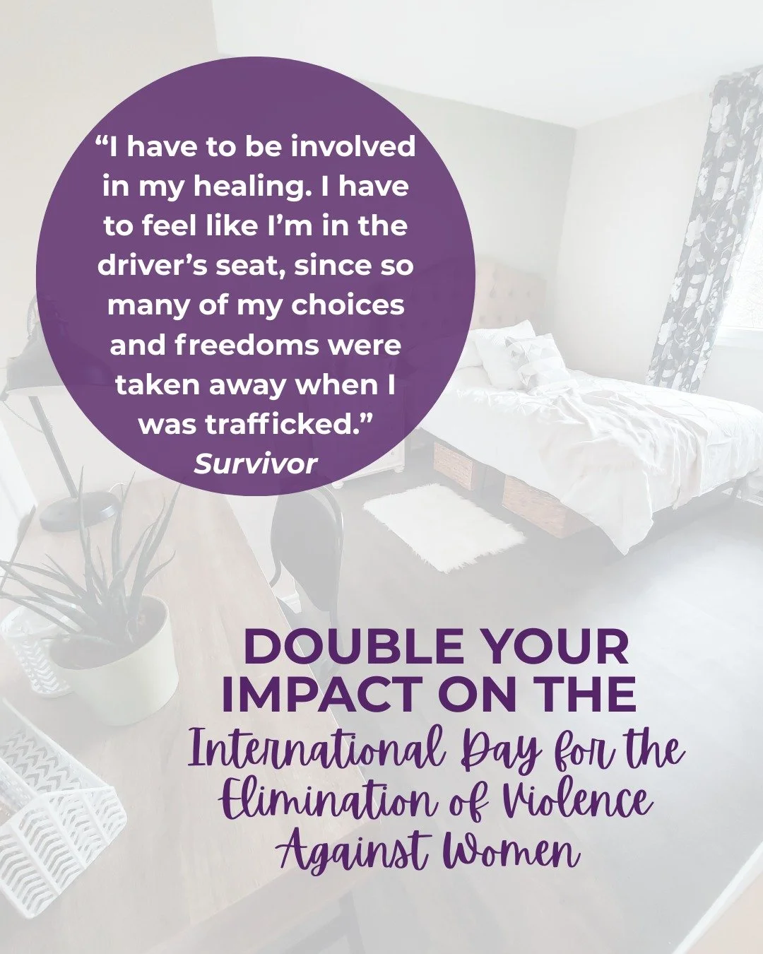 💜 DOUBLE your impact starting today. 💜

From now until December 31, every dollar you give to Restorations will be matched up to $15,000 &mdash; helping survivors of human trafficking and sexual exploitation find safety, dignity, and hope through Na