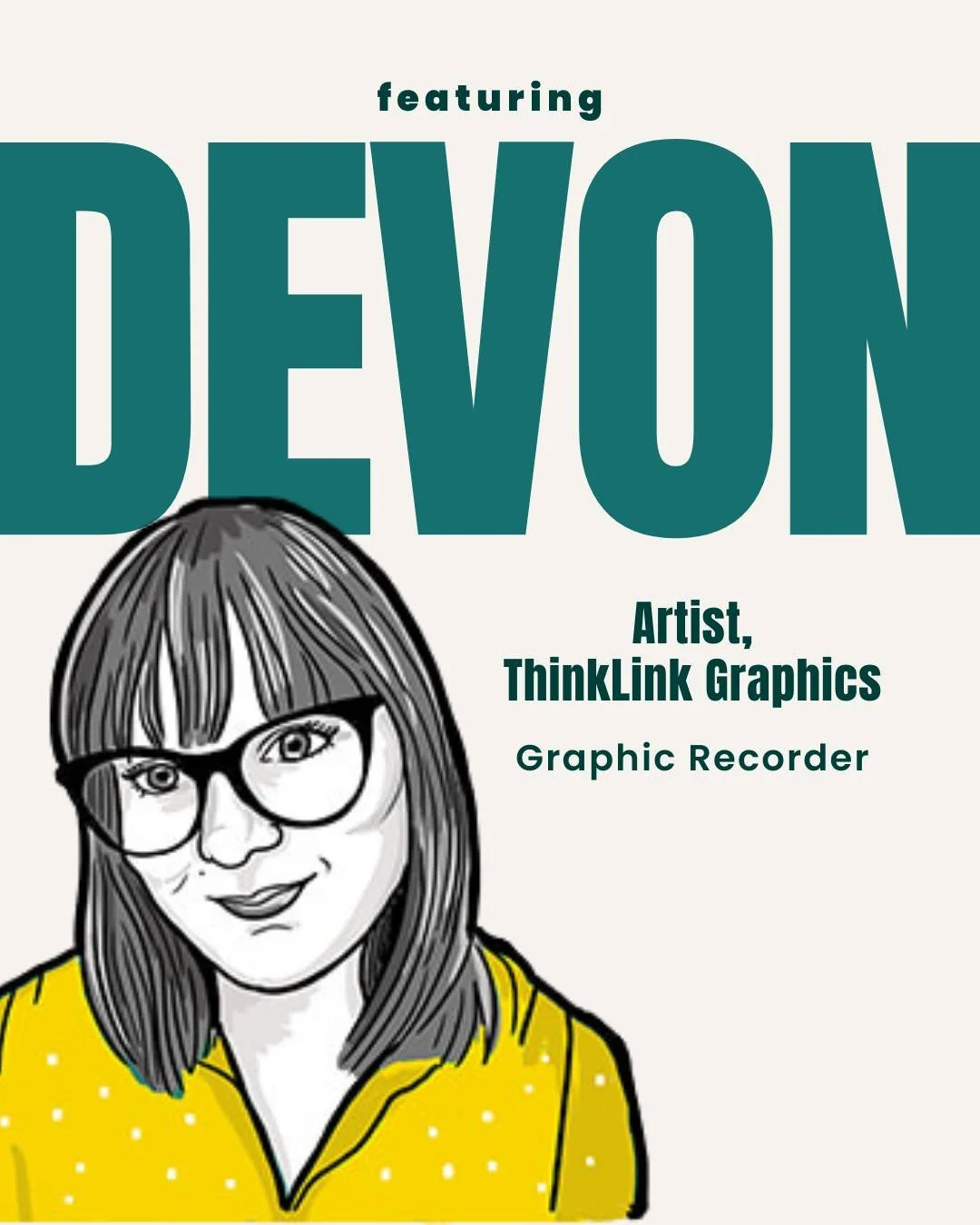 ✨ Introducing the people you'll see at our upcoming Empowering Caregivers Conference &amp; Toolkit Launch!

Devon Kerslake (she/her) is an artist with @thinklink_graphics. She will be the graphic recorder at our event. Graphic recording is a real-tim