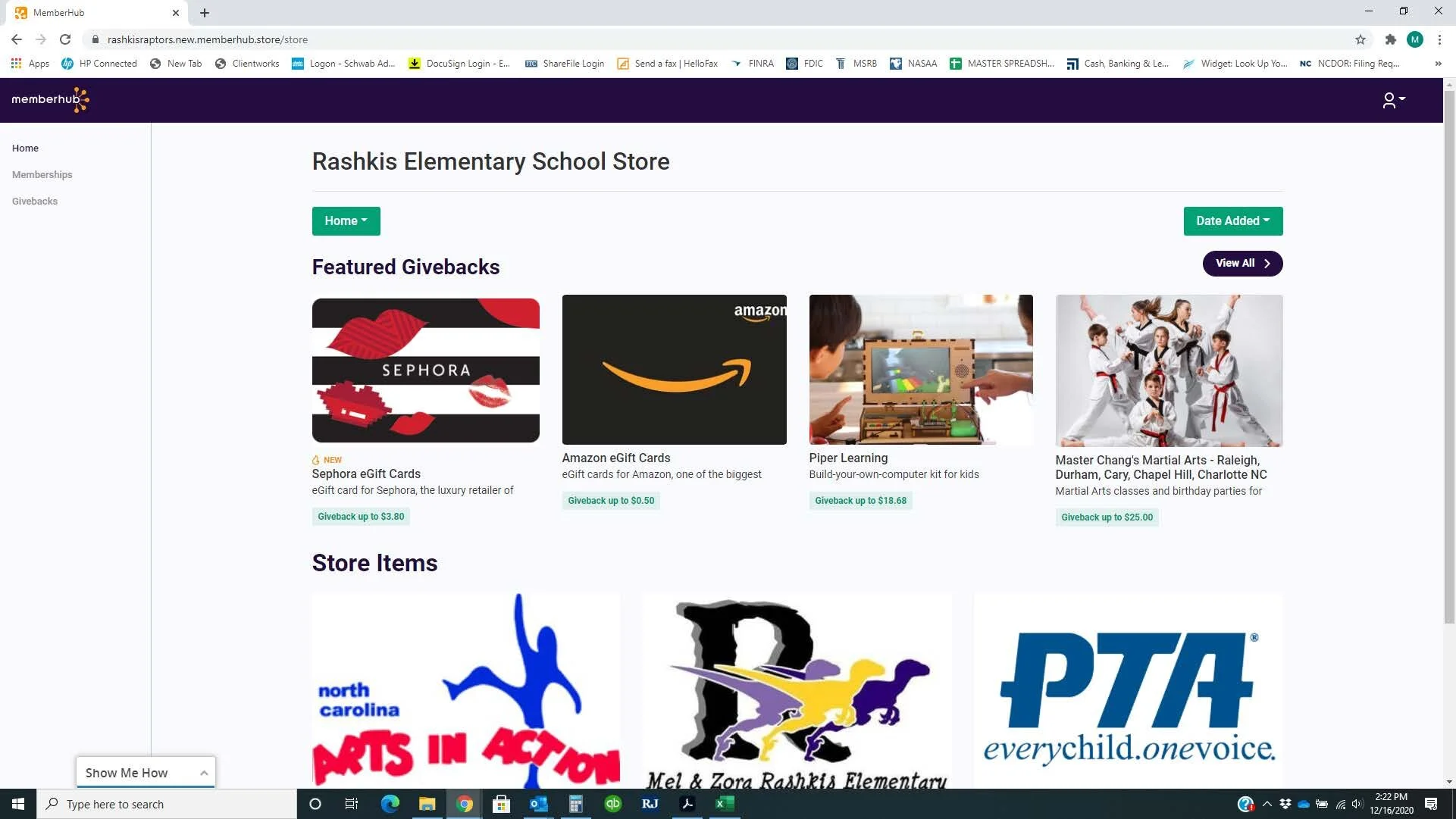 MemberHub Store — Rashkis PTA