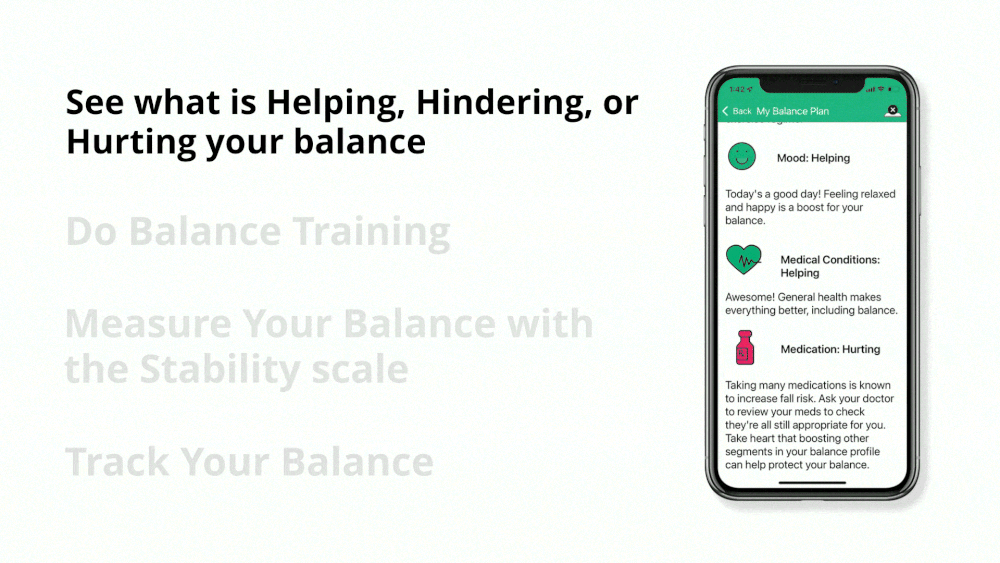 Personalized Balance Training including fall risk identification and ...