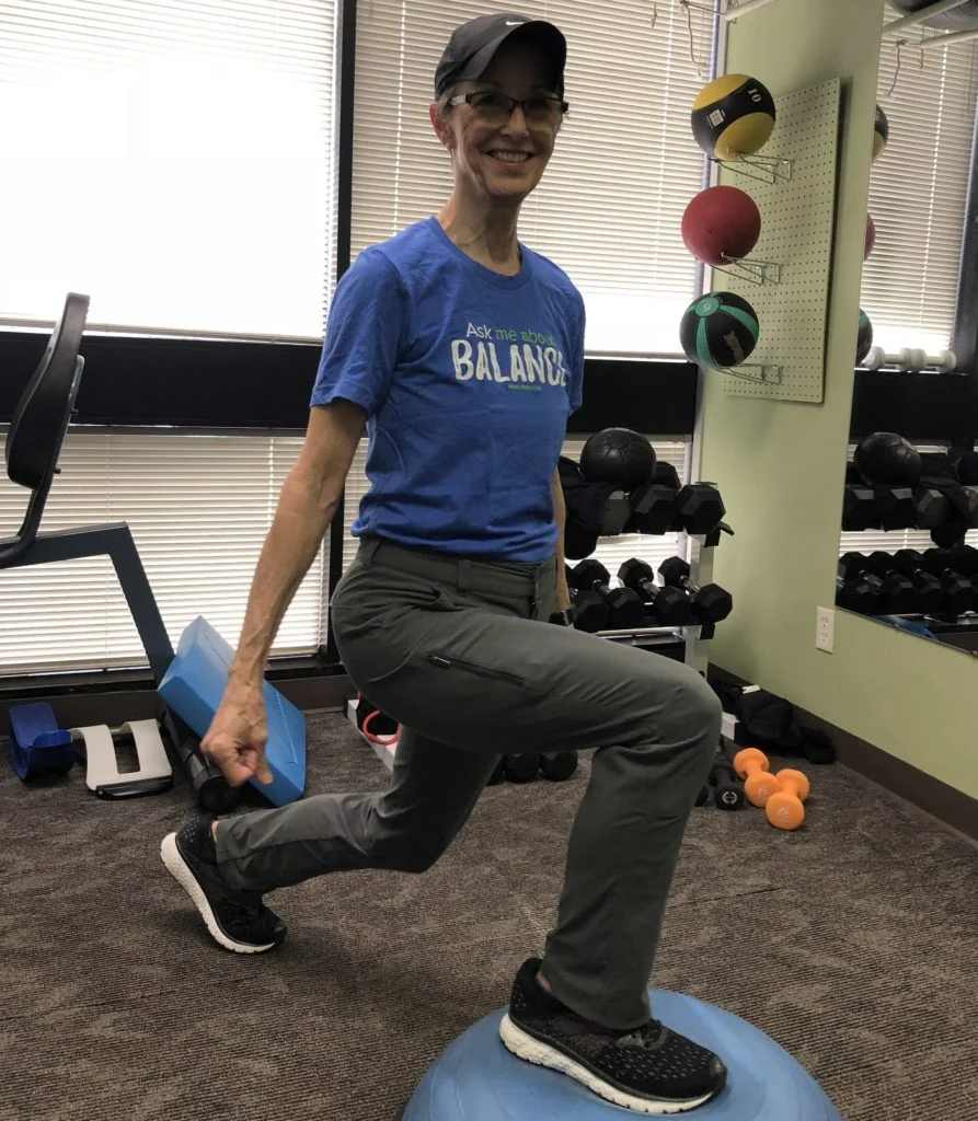 Lunges for balance.