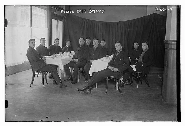 The NYPD Diet Squad, 1917. Bain Collection, Library of Congress.
