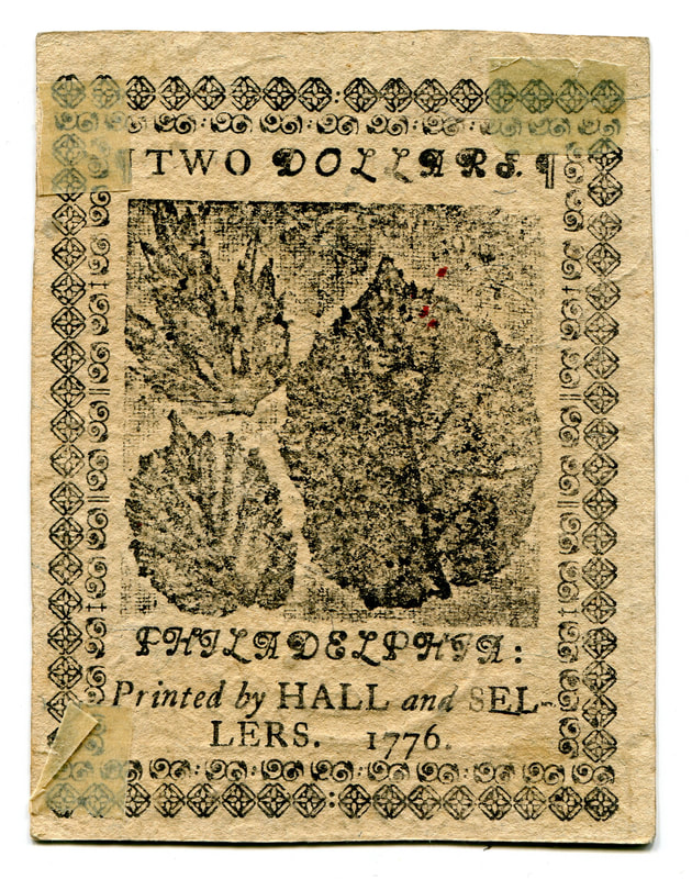 Image of Continental Currency. Image courtesy of the American Numismatic Society.