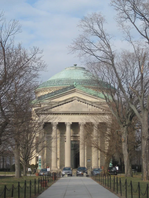 View of the Gould Memorial Library.