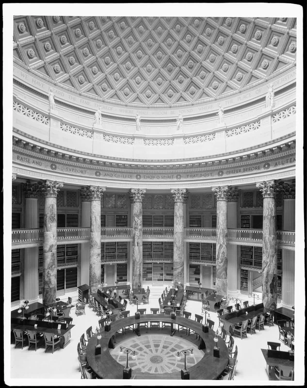 Interior of the reading room.