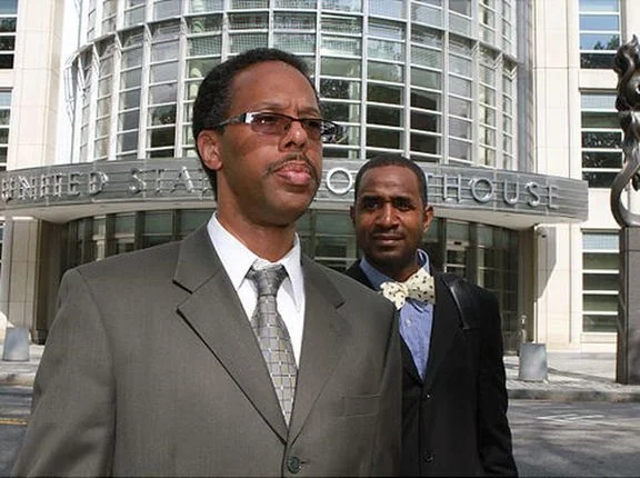 Paul Washington, a captain in the FDNY and a former president of the Vulcan Society, after testifying in Federal Court in Brooklyn in 2011. New York Daily News.