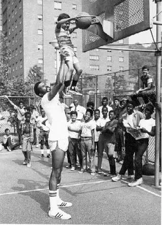 Basketball Clinic at the Queensbridge Houses, July 28, 1970. New York City Housing Authority Collection, LaGuardia and Wagner Archives.