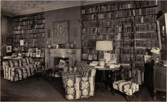 Julia Gardiner Gayley’s library (above) and drawing room (below) at 20 Washington Square North. Photographs courtesy of Vittoria McIlhenny.