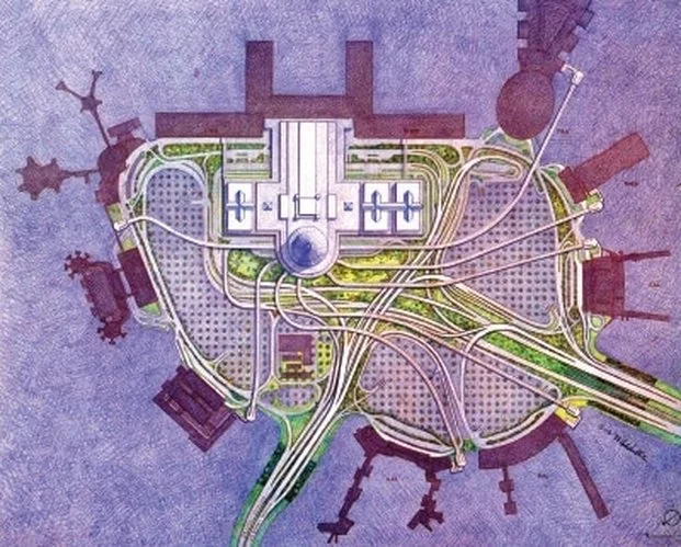 A bird's-eye view of the consolidated terminal