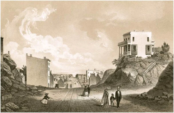 Sketch of Second Avenue and 42nd Street in David Valentine’s 1861 edition of the Manual of the Corporation of the City of New York.