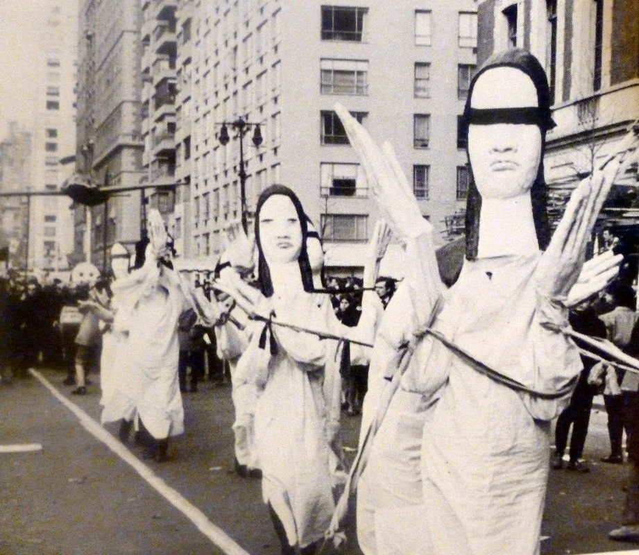 Bread and Puppet anti-war parade, New York City, 1967.