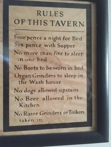 Sketchy "rules" found in the dining quarters of the Webb House, on the campus of the Oysterponds Historical Society. An eighteenth century structure once used as an inn in Greenport, Webb House provides a living example of what the Clark House might have been like when Walt allegedly stayed there.