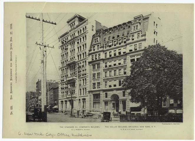 Welles Building (right). Photograph 1886. New York Public Library.