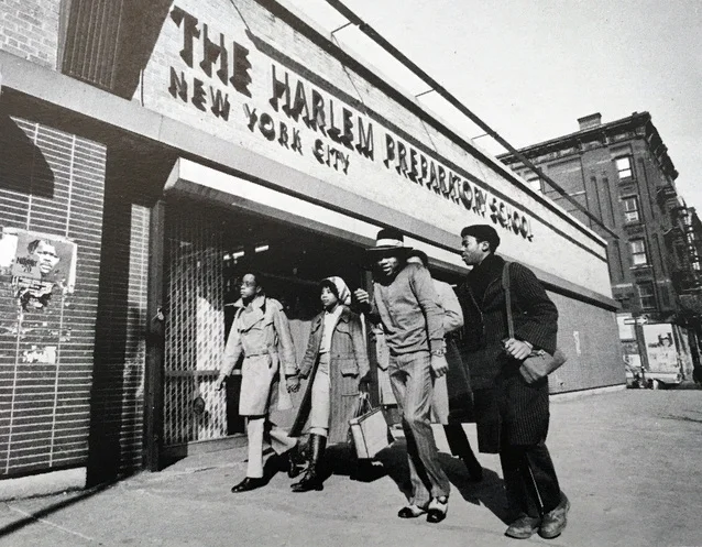 A picture taken from an article on Harlem Prep in the Summer 1971 edition of The Lamp, a magazine printed by Standard Oil of New Jersey. University of Texas-Austin, Briscoe Center Archives.
