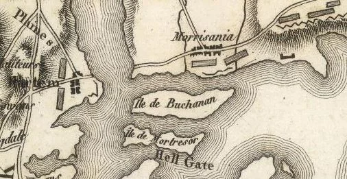 John Marshall, "Ile de New York, Partie de Long-Island ou de I'le Longue, et Positions des Armees Americaine et Britannique, Apres le Combat livre sure Hauteurs le 27 Aout 1776" (1807).