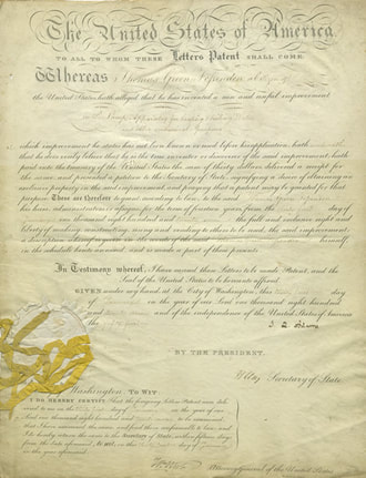 Jennings' patent letter