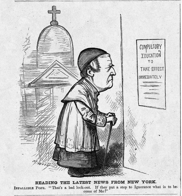 Michael Angelo Woolf, "Reading the latests news from New York." Harper’s Weekly, January 9, 1875.