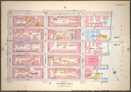 1899 Map of the Area, courtesy of The New York Public Library. For zoom-in capability click here