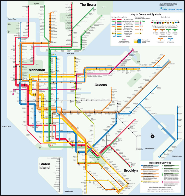 mta subway map brooklyn A Schematic Or A Geographic Subway Map The Iconoclast Redux The mta subway map brooklyn