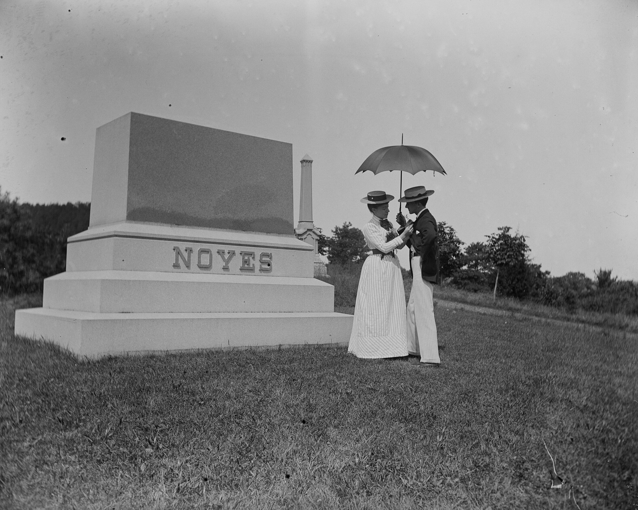   Tombstone Myself &amp; Mr. Hopper approaching, August 3, 1892  Collection of Historic Richmond Town, 50.015.6335 