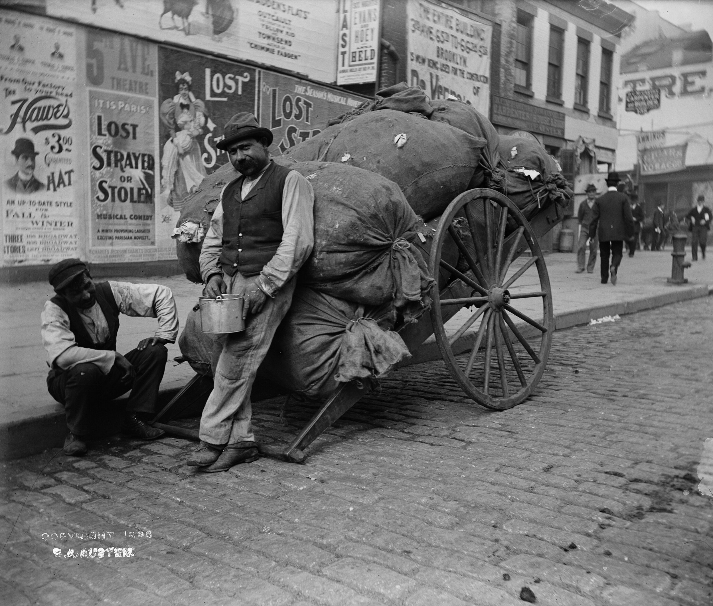   Ragmen and Cart, Twenty-third Street between Third and Lexington Avenues  Collection of Historic Richmond Town, 50.015.5968 