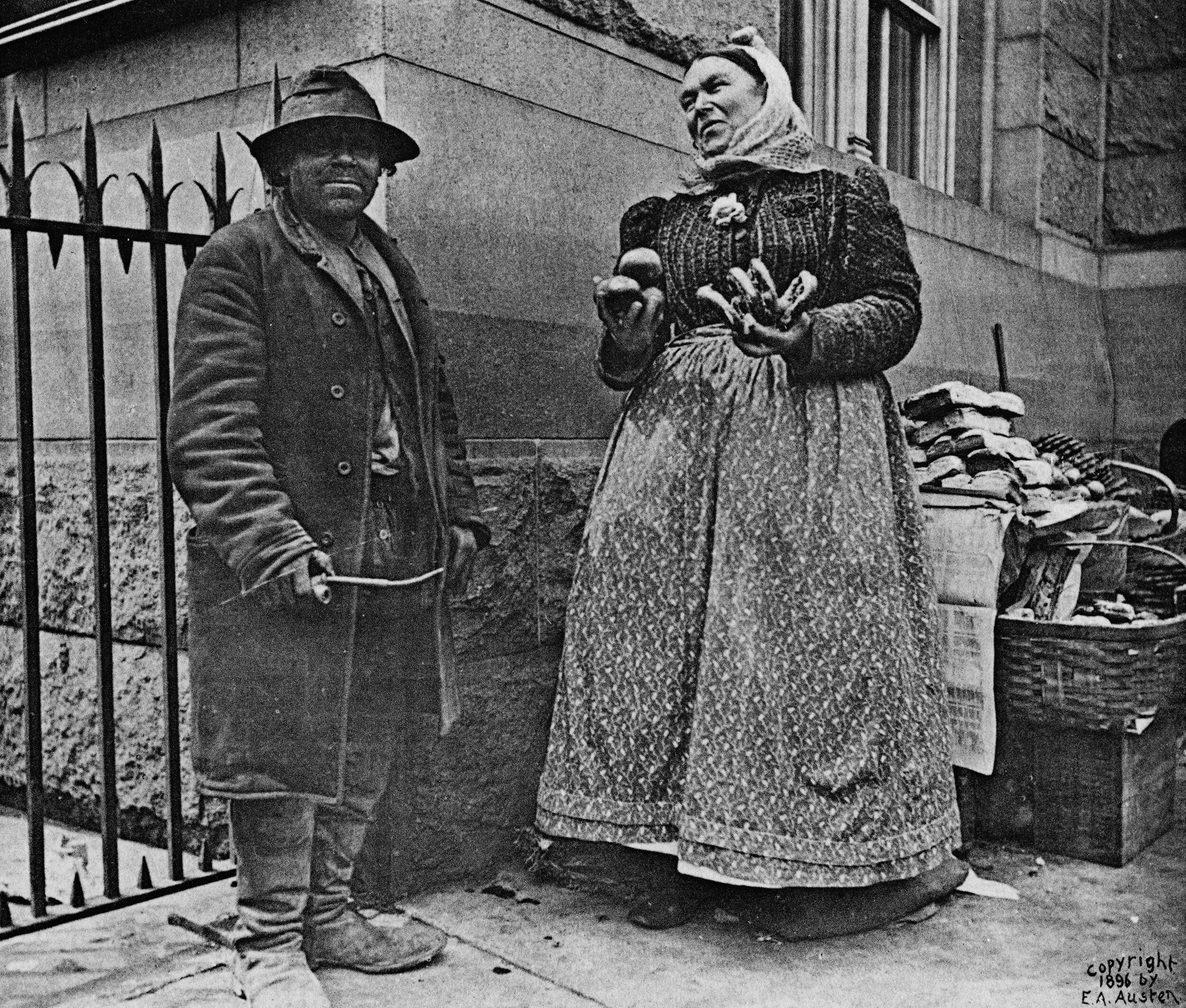   Pretzel Vendor and Emigrant, South Ferry  Collection of Historic Richmond Town, 50.015.2206 