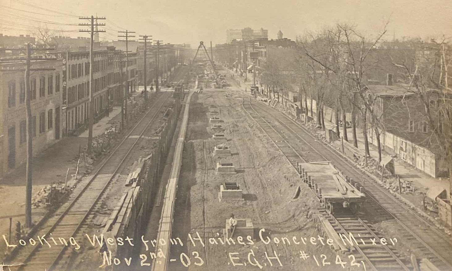  Atlantic Avenue grade separation project, Long Island Railroad construction photographs, circa 1903. Courtesy Center for Brooklyn History. 
