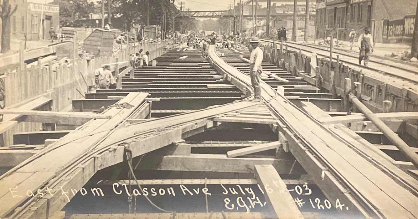  Atlantic Avenue grade separation project, Long Island Railroad construction photographs, circa 1903. Courtesy Center for Brooklyn History. 