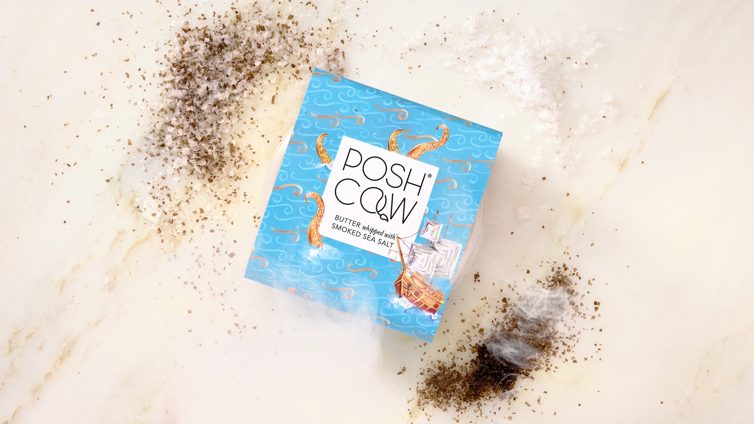 Posh Cow Smoked Sea Salt lightly whipped Butter