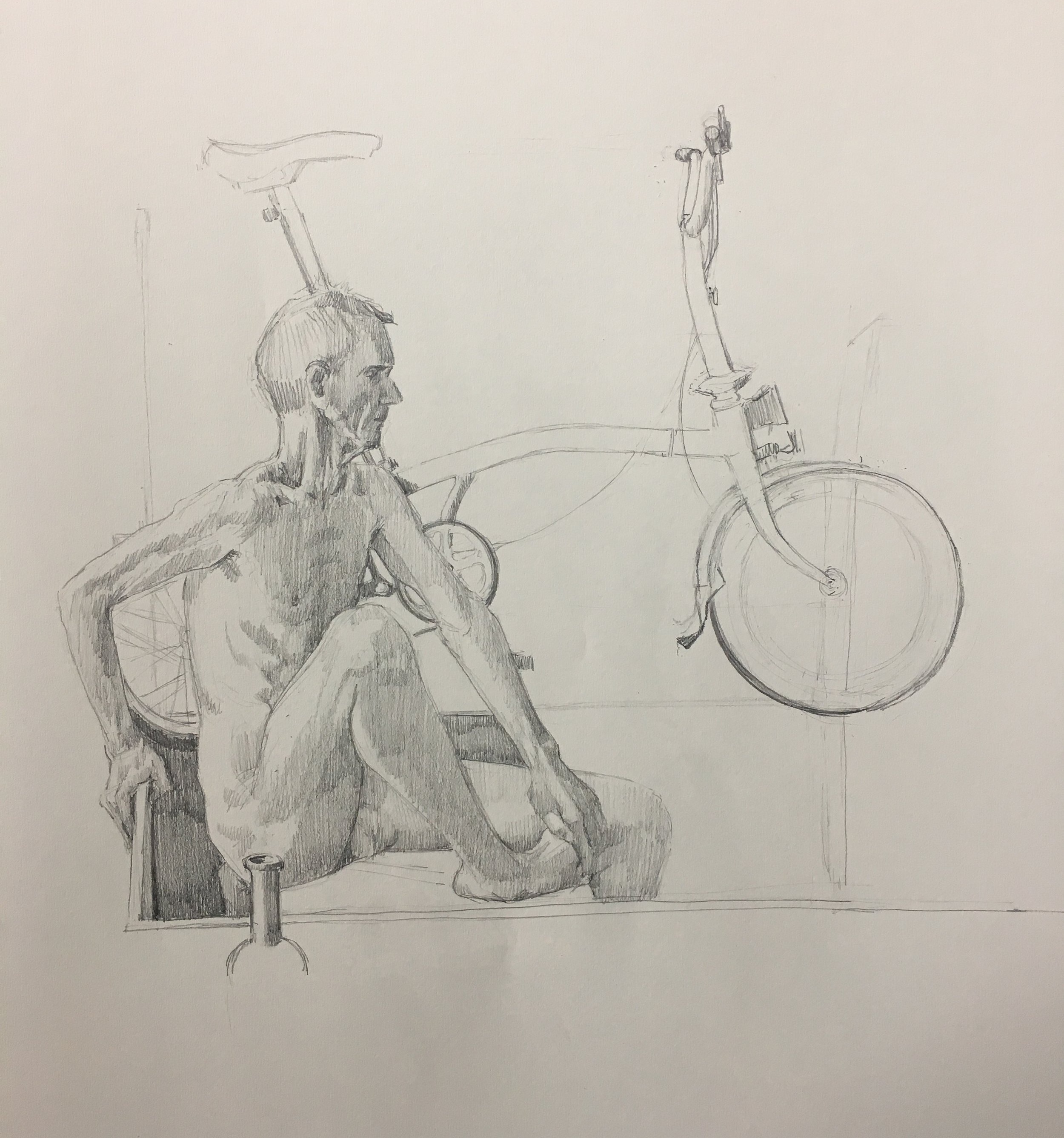 Hugh and my bicycle - SOLD