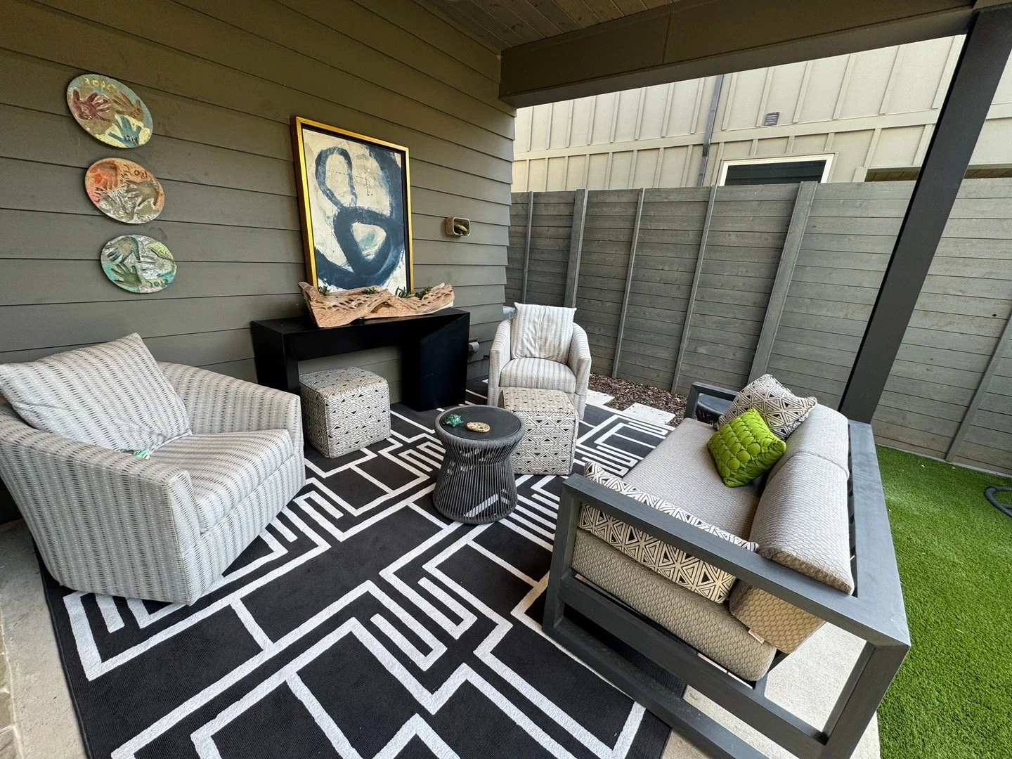 Outdoor living, beautifully designed 🌿

Comfortable seating. Elegant lighting. Inviting spaces for gathering.

Luxury living doesn&rsquo;t stop at the back door.

Create your perfect outdoor retreat.

#CuratedInteriors #LuxuryDesign #DFWInteriors