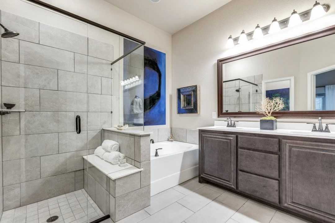 Your own private retreat 🕊️

Soft lighting. Natural textures. Calm, elevated design.

Luxury bathrooms are designed to restore.

#LuxuryDesign #CuratedInteriors #DFWInteriors