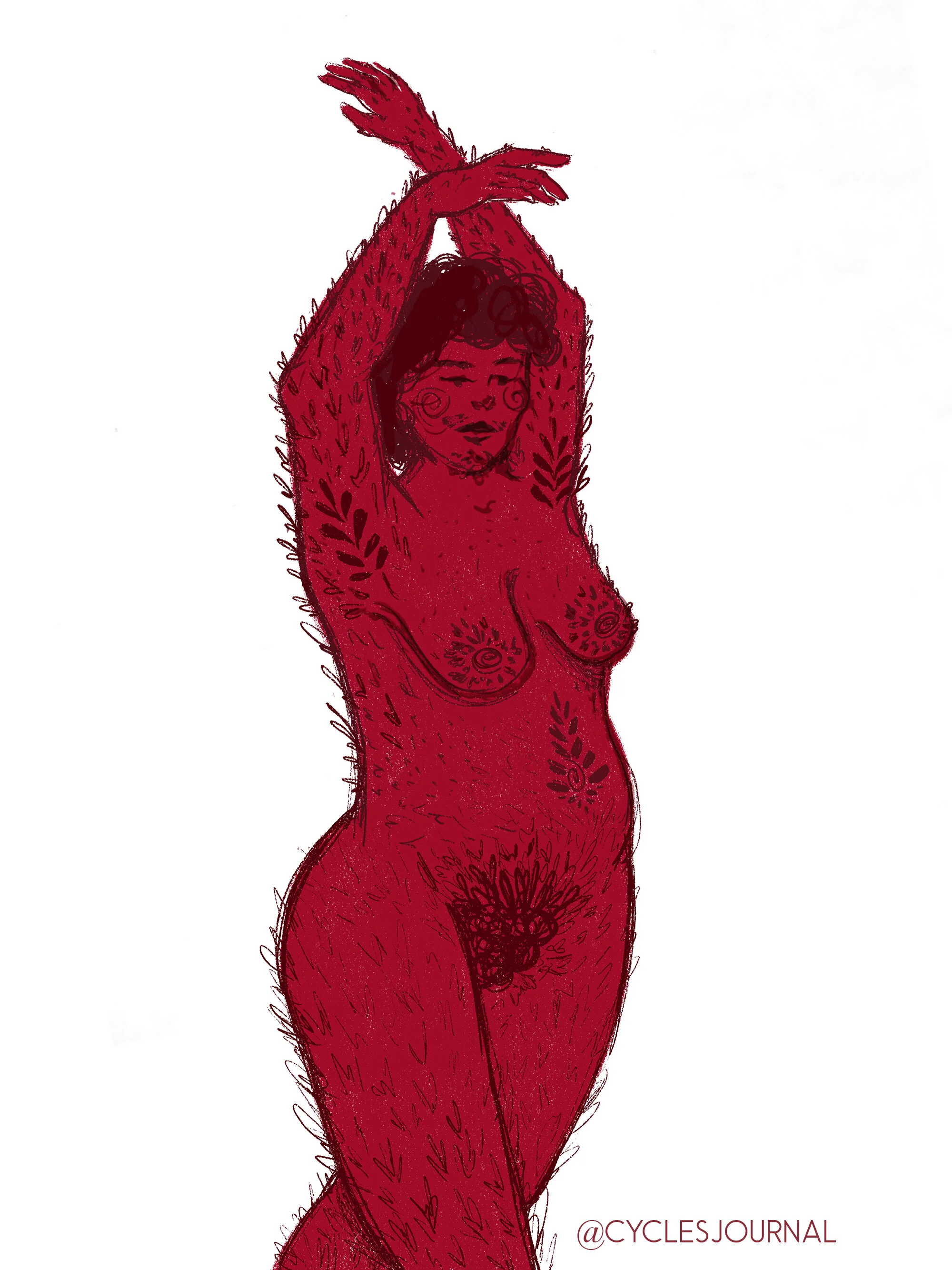 © illustration by Rachael Amber for Cycles Journal - share for non-promotional purposes with credit attached. Inquire at cyclesjournal@gmail.com for licensing permissions.