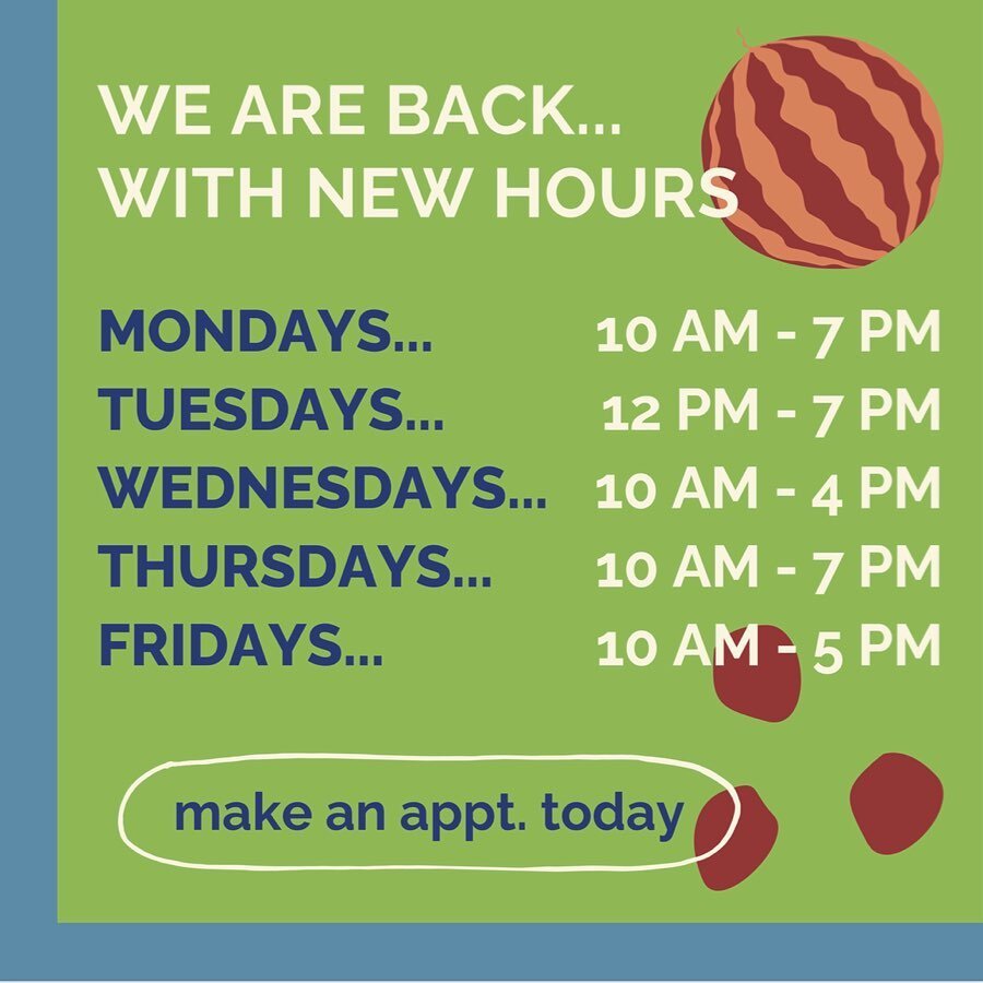 Happy Winter Quarter!!❄️ We are back with new hours. Make an appointment on our website with our Calendly today!!❤️