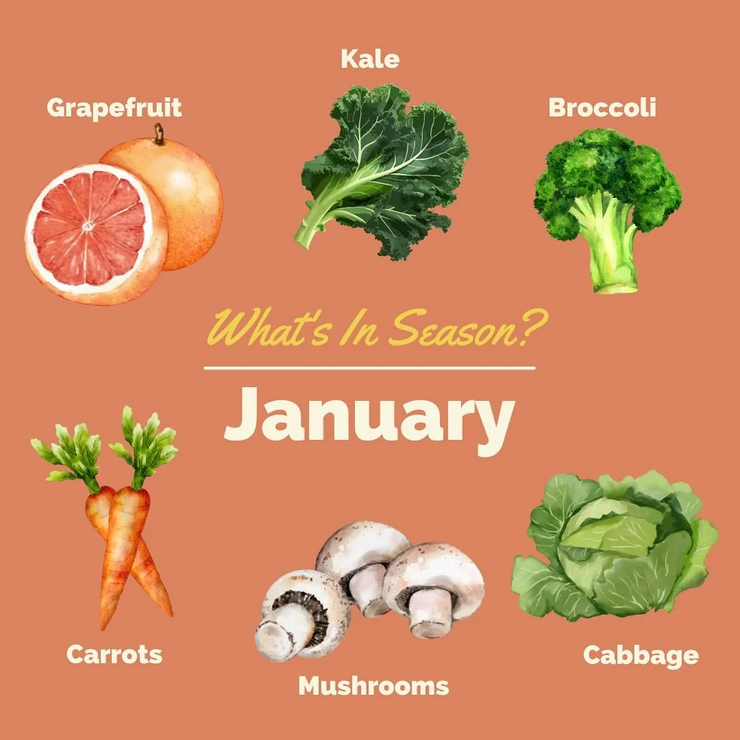 Here’s what’s in season for the month of January! Check out these fresh fruits and veggies for the best quality ingredients this month!