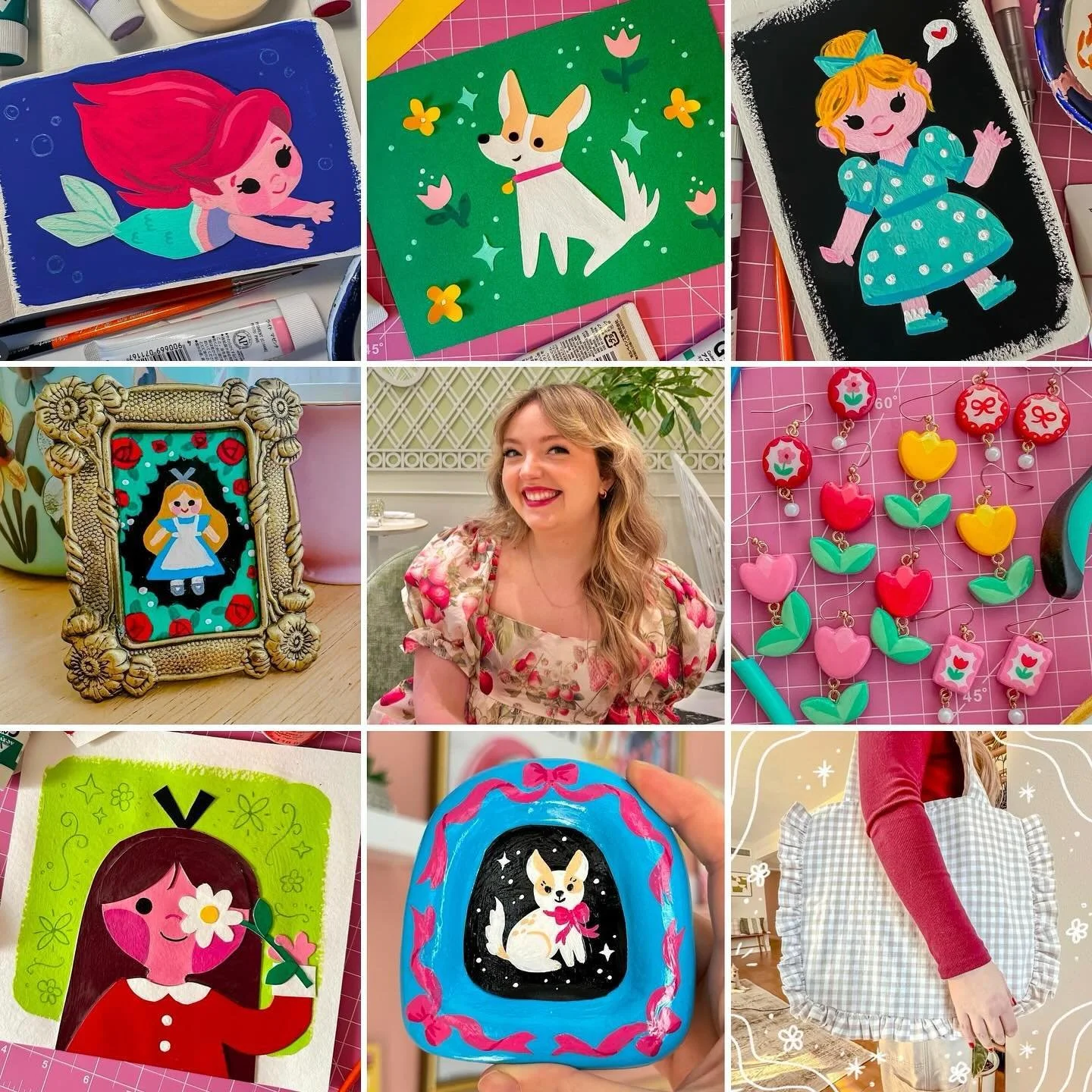 #ArtvsArtist2024 This year I embraced creating just for me. I tried out new mediums including ceramics, jewelry, stickers, punch needling, 3D modeling, and textiles. I plan on keeping the creative experimentation flowing in 2025 ✨
.
.
.
#gouache #sew