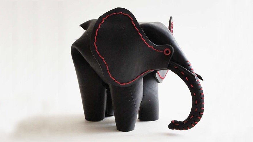 Reclaimed Rubber Elephant by Rika, Lima, Peru