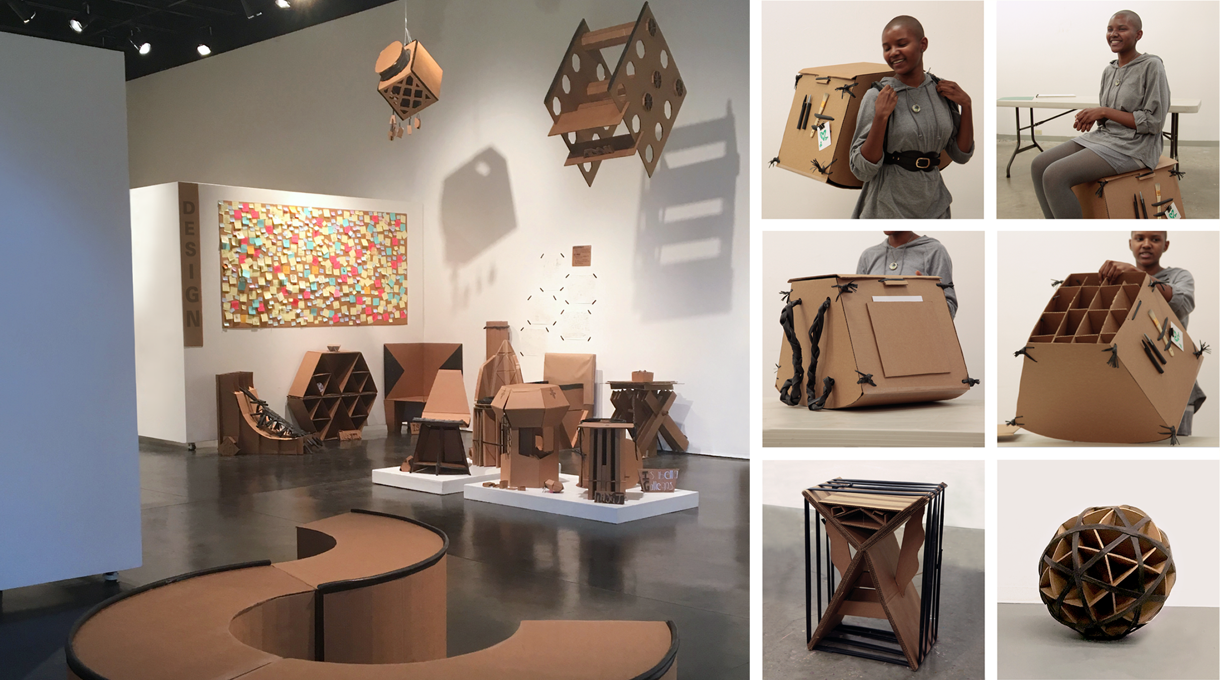 Cardboard/Rubber design project, Pre-College Industrial Design class at California College of the Arts 