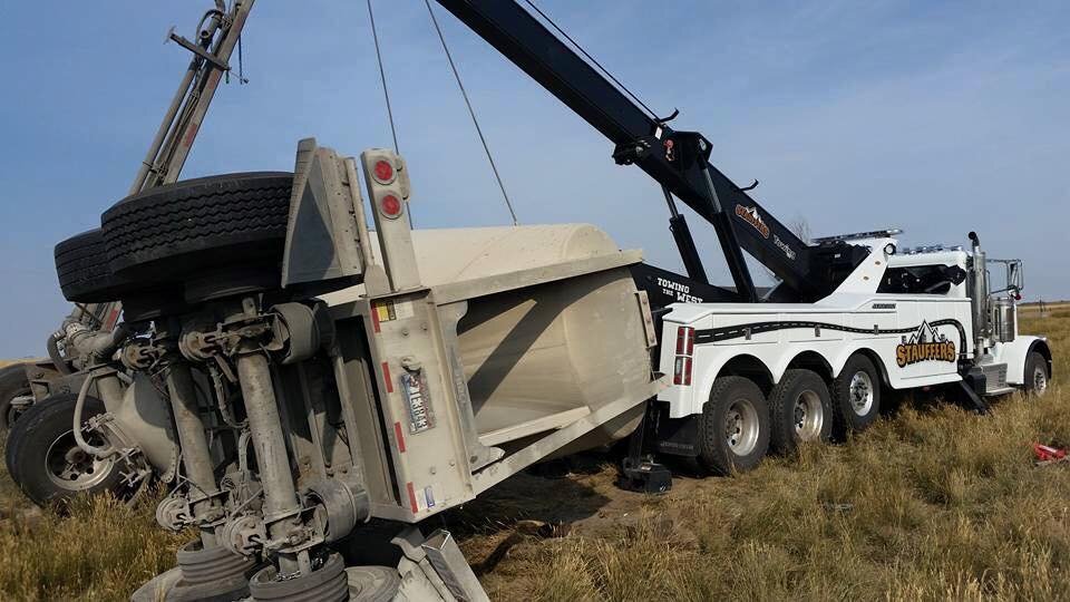 Reliable Truck Rollover Cleanup Service Stauffer's Towing