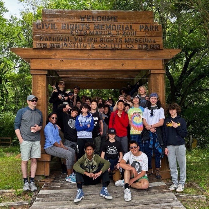 EBSB 8th graders continue their learning journey South, here at Civil Rights Memorial Park in Selma, Alabama.