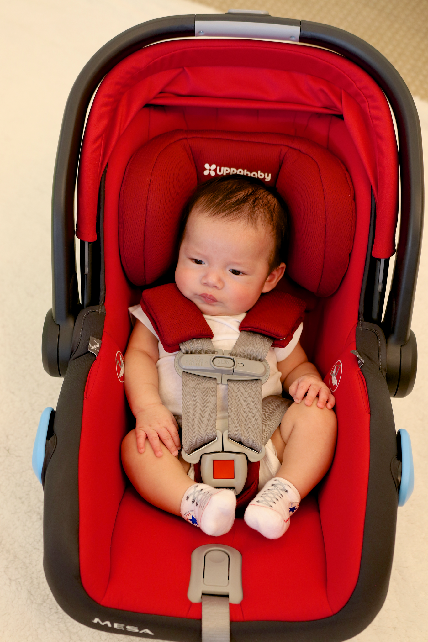 when can a baby sit in a stroller without the car seat